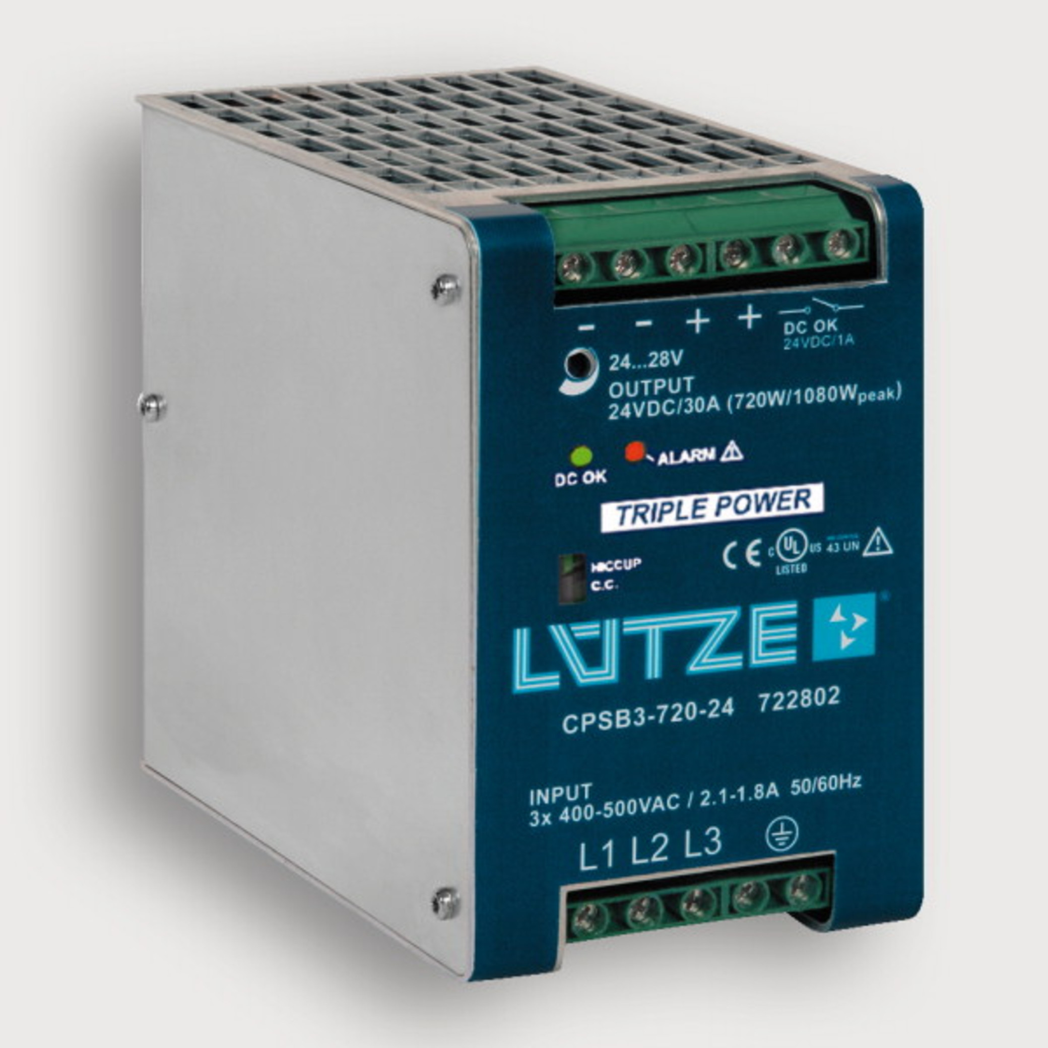 722807 - regulated, 720 W, 3-phase 722807 - regulated, 720 W, 3-phase
